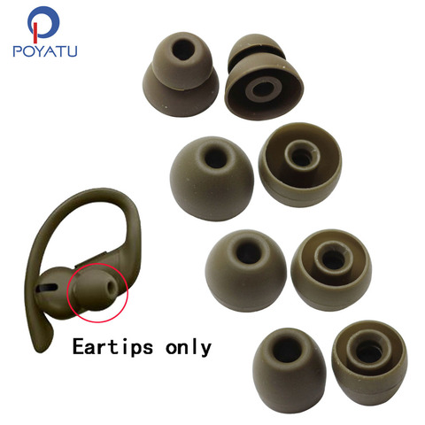 POYATU Replacement Eartips For Powerbeats Pro Wireless Sports Earhook Earphones Ear Tips For PowerbeatsPro Gel Earbud ► Photo 1/6