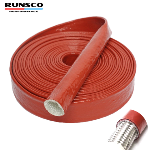 ID 4 6 8 10 12 15 20 25mm Red High Temperature Resistant Fire Retardant Casing Pipe Thicken Insulation Silicone Fiberglass Tube ► Photo 1/6