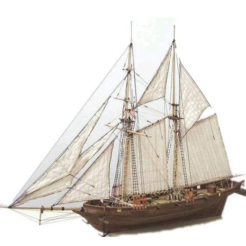 1:100 Scale HALCON DIY Sailboat Model Kit Wooden 3D Designer Constructor for Adults Handmade Puzzle Sailing Boats Children Toys ► Photo 1/6