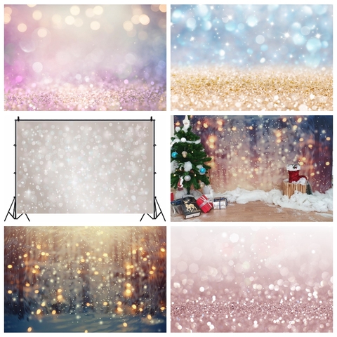 Laeacco Light Bokeh Glitters Polka Dots Sequins Photography Backgrounds Birthday Backdrops Christmas Party Decor Photozone Props ► Photo 1/6