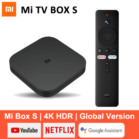 Global Version Xiaomi Mi Box S 4K Ultra HD Android TV 9.0 HDR 2G 8G WiFi  Google