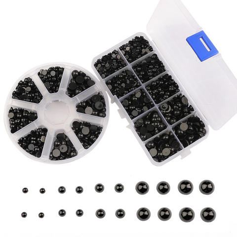 500-100Pcs 3-12mm Black Plastic Safety Eyes For Bear doll Animal Puppet DIY Crafts Children Kids Toys Eyes Accessories ► Photo 1/6