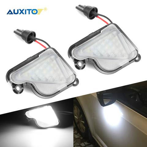 AUXITO 2pcs No Error LED Under Side Mirror Puddle Lights for Skoda Superb 2 II 2022-2008 Octavia MK3 MK2 5E 2012-2022 LED Light ► Photo 1/6