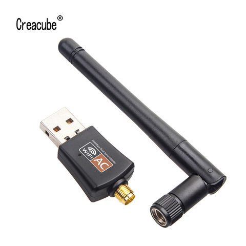 Creacube 600M Wireless USB WiFi Adapter Network Card Wifi Receiver 2.4 G 5G Dual Band Antennas Computer Network LAN Card For PC ► Photo 1/6