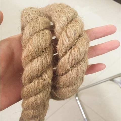 30mm/35mm coarse natural hemp rope tied rope outdoor rope staircase decorated fence rope diy manual ► Photo 1/6