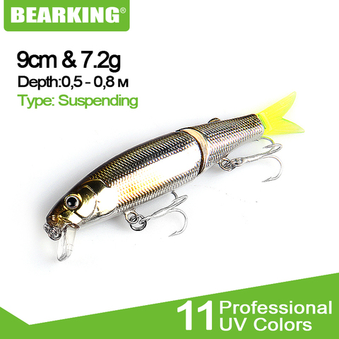 Bearking Brand 1PC AS-S85 Hard Fishing Lures Minnow  9cm 7.2g Artificial Baits Deep Diving Wobblers Fishing Tackles ► Photo 1/6