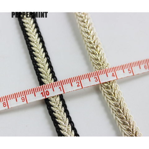 2 yard Golden Braid Trim 10mm Golden braided Lace Mixed  Sewing Accessory Clothing  DIY vintage Trimming ► Photo 1/6