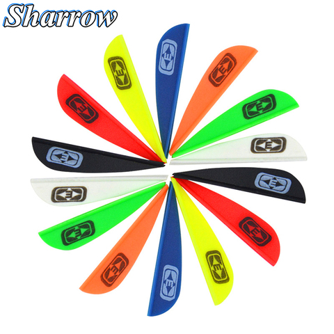 50/100pcs 1.75inch Hunting Arrow Feather Drop Shape Fletching High Quality 7 Color Rubber Feather Vanes Shooting Accessories ► Photo 1/6