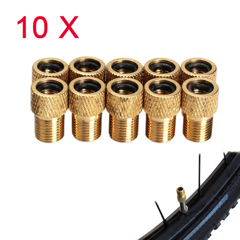 5/10pcs Bike Valve Adaptor Pump Bicycle Convert Presta To Schrader Copper Valve Adaptor Wheels Gas Nozzle Tube Tool Cycling Tool ► Photo 1/6