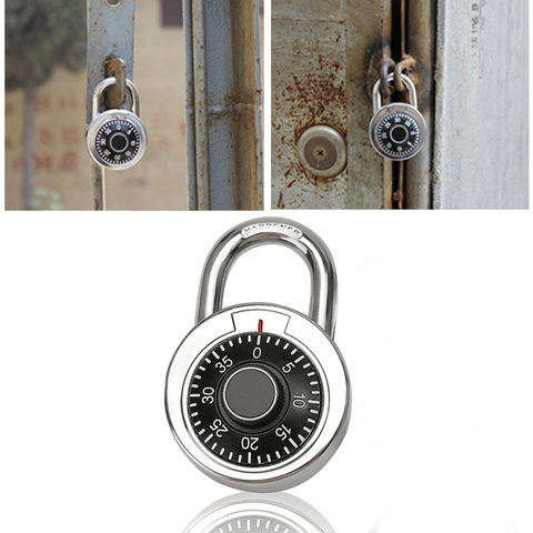 45mm Rotary Padlock Digit Combination Code Lock Safe Round Dial Number Luggage Suitcase Security Bicycle Suitcase Drawer Cabinet ► Photo 1/6