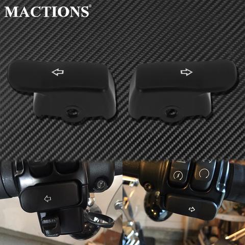 Motorcycle Black Turn Signal Extension Cap Switch Button Extended Cover For Harley Softail	Deluxe FLSTN 2011-UP Sportster XL ► Photo 1/6