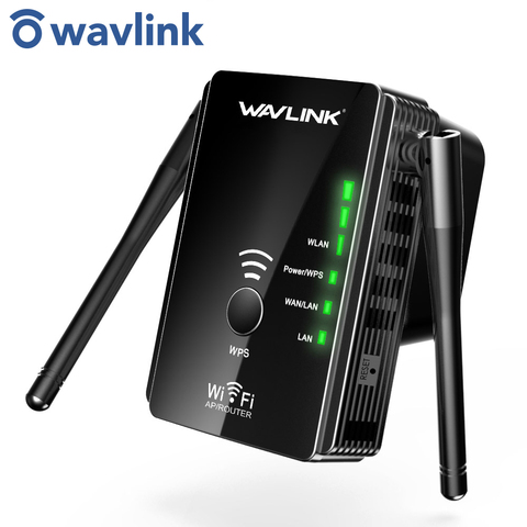 Wavlink N300 High Power Wireless WiFi Repeater/Range Extender/Router Boost Wi-Fi Coverage Easy Installation wall-plug WPS button ► Photo 1/6