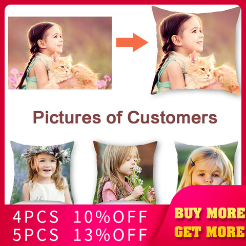 Fuwatacchi Customization Picture Printed Cushion Cover Pet Personal Life Photos Pillow Cover Customize Gift Pillow Case 2022 New ► Photo 1/6