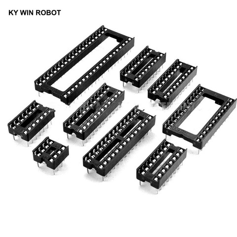 10PCS IC Sockets 2.54MM DIP6 DIP8 DIP14 DIP16 DIP18 DIP20 DIP28 DIP40 pins Connector DIP Socket 6 8 14 16 18 20 24 28 32 40 pin ► Photo 1/1