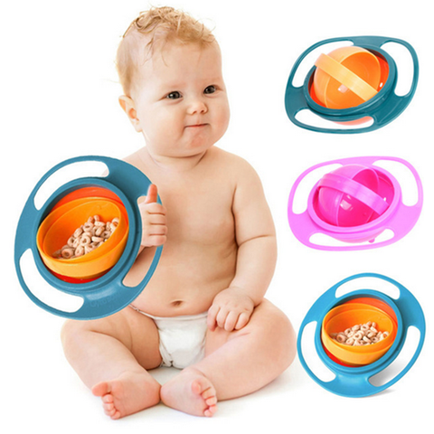 Hot Sale Design Universal Gyro Bowl Dishes Anti Spill Bowl Smooth 360 Degrees Rotation Gyroscopic Bowl For Baby Kids ► Photo 1/6