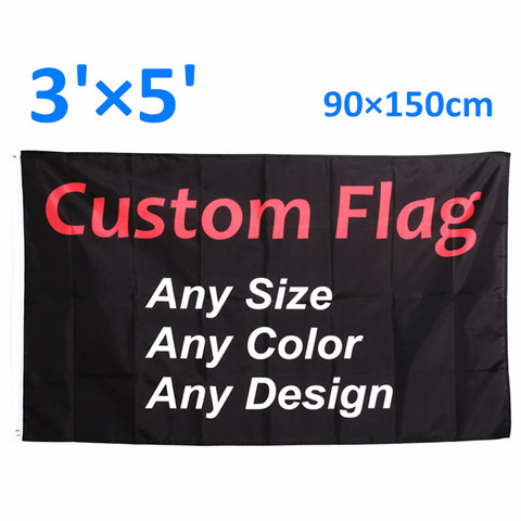 Custom Flag Printing  3x5 FT Flying Banner 100D Polyester Decor Advertising Sports Decoration Car Company Logo ,Free Shipping ► Photo 1/6