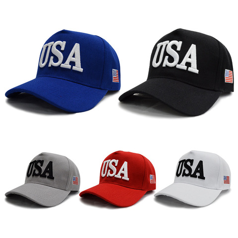 Unisex Outdoor President Trump 2022 Campaign Baseball Cap USA 45 American Flag 3D Embroidered Adjustable Snapback Trucker Hat ► Photo 1/6