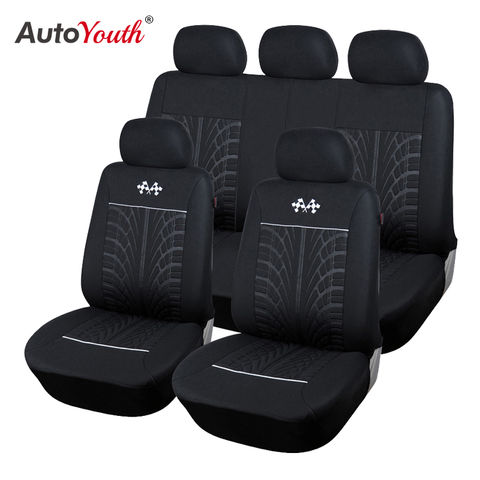 AUTOYOUTH Sports Car Seat Covers Universal Fit Most Brand Vehicle Seats Car Seat Protector Interior Accessories Black Seat Cover ► Photo 1/6