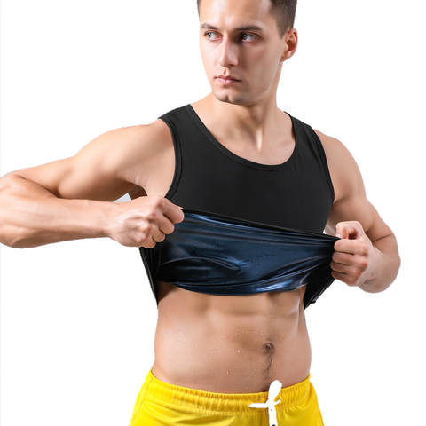 Men Sweat Vest Sauna Shaper Body Shapewear Slimming Vest Sweat Shapers Hot Sauna Effect Tank Tops Fitness losing weight Workout ► Photo 1/6