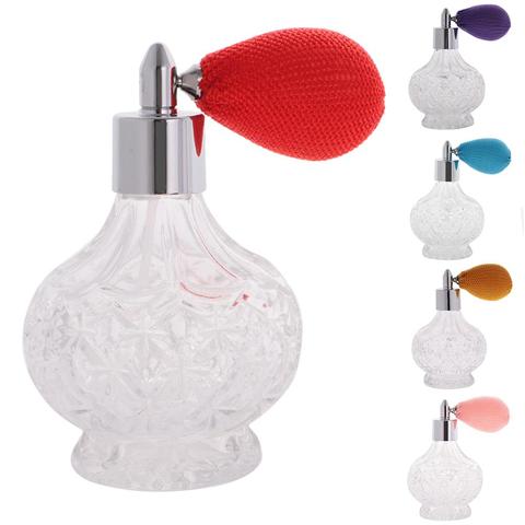 100ml Crystal Perfume Bottle w/ Short Spray Tassels Atomizer Pump Lady Gift ► Photo 1/6