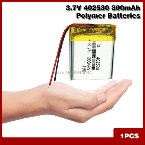 3.7V 300mAh 402530 Lithium Polymer Li-Po li ion Battery for MP3 MP4 MP5 Electric Toy LED Light Headset Smart Watch Bluetooth ► Photo 1/6