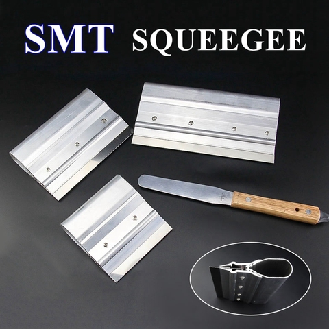 10/15/20/25/30CM Stainless Steel Paste Squeegee Scraping Board SMT Stencil Scraper Tin Solder Paste Scraping Knife Tool Parts ► Photo 1/6