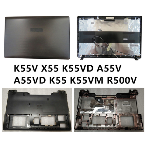 New laptop For ASUS K55V X55 K55VD A55V A55VD K55 K55VM R500V LCD Back Cover Top Case or Bottom Base Cover ► Photo 1/5