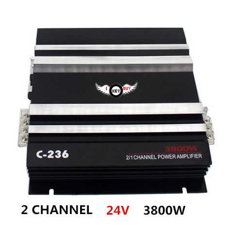 DC 24v 2CH High Powerful class AB  audio Auto Van Amplifier,  best Quality Mosfet Stereo Car Acoustic amplifiers Booster ► Photo 1/6