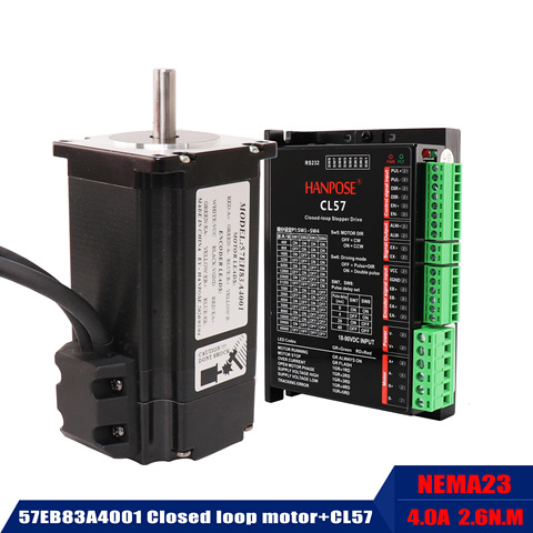 57EH83A4001 Hybrid Step-servo CL57 Driver 57X83mm Nema23 Closed Loop 4A 2.6N.M 57CME26 Servo motor Stepper Motor for CNC ► Photo 1/6