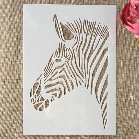 29cm A4 African Zebra DIY Layering Stencils Wall Painting Scrapbook Coloring Embossing Album Decorative Template ► Photo 1/1