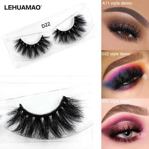 LEHUAMAO Mink Eyelashes Natural volume False Eyelashes Long Crisscross Eyelash cruelty free Makeup thick Full Strip Mink Lashes ► Photo 1/6