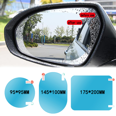 2Pcs/set Rainproof Car Accessories Car Mirror Window Clear Film Membrane Anti Fog Anti-glare Waterproof Sticker Driving Safety ► Photo 1/6