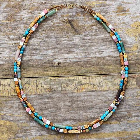 Women Choker Semi Precious Stone Seed Beads Choker Necklace Unique Womens Simple Collar Necklace Dropshipping Bohemia Jewelry ► Photo 1/6