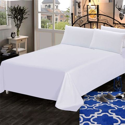 LAGMTA 1pc thick 100% cotton flat sheet solid color high quality bed sheet various sizes can be customized ► Photo 1/6
