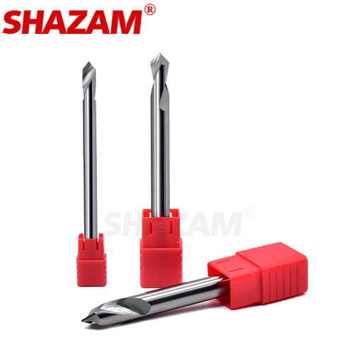 Milling Cutter Alloy Coating Tungsten Steel Tool By Aluminum Cnc Maching 1 Blade Spot Drills SHAZAM Top Chamfered Milling Cutter ► Photo 1/4