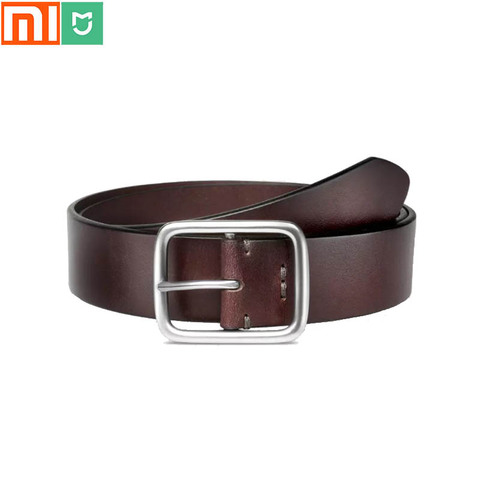 Original mi Mi Qimian Leisure Cow Leather Belt Five Hole 38mm Width Alluminum Buckle xiaomi smart home strap waist band ► Photo 1/6