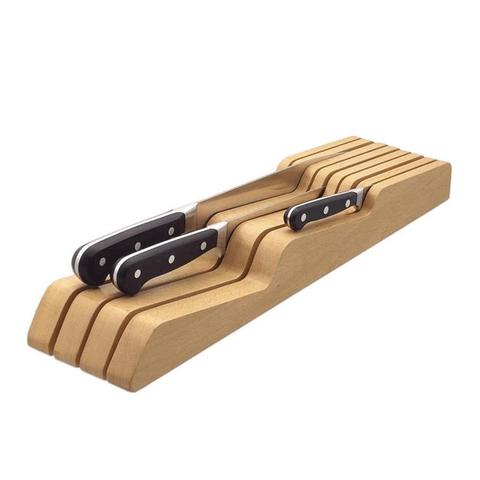 Wooden Kitchen Knife Holder Rack Solid Stand Storage Drawer Tool Accessories 2022 ► Photo 1/6