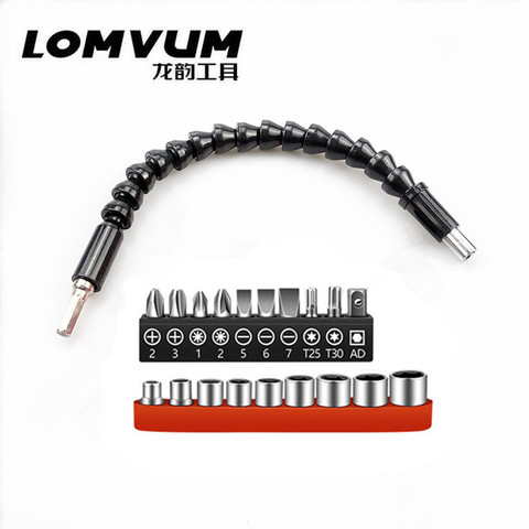 electric drill bit Universal flexible shaft Socket wrench electric screwdriver Accessories bit power tools set ► Photo 1/5
