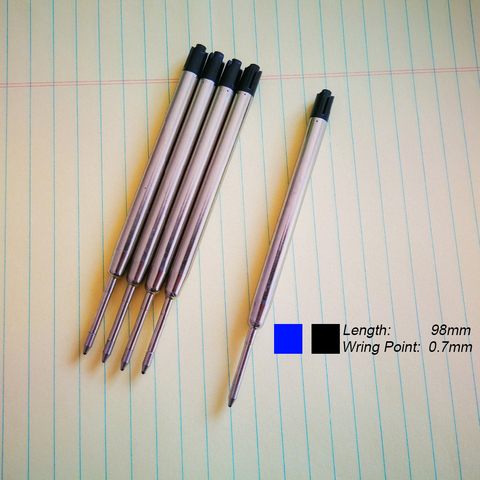 5pcs/lot Ballpoint Pen Refill 0.7MM Blue Black Ink Roller Ball Refills for Writing Office School Supples ► Photo 1/6