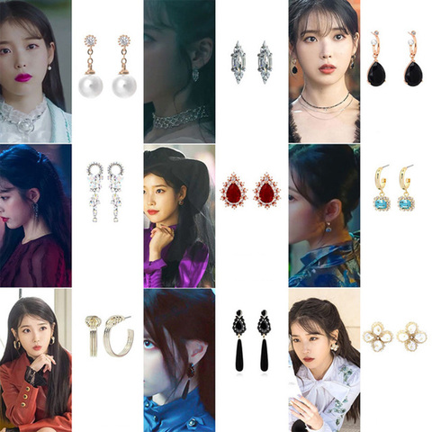 이지은 DEL LUNA Hotel IU장만월 Earrings For Women Korean Dramas TV New Fashion Elegant Hanging Earrings New 2022 Modern Jewelry ► Photo 1/5