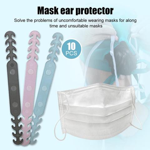 10pc Adjustable Anti-slip Silicone Mask Ear Grips salvaorejas mascarillas Extension Hook Face Masks Buckle attache masque ► Photo 1/6