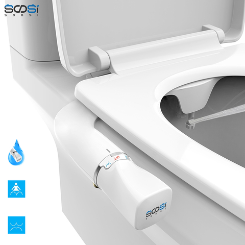 Bathroom Toilet Seat Bidet Attachment Hand-held Easy-to-Install Single Nozzle Cold Water Cleaning Bidet Sprayer ► Photo 1/6