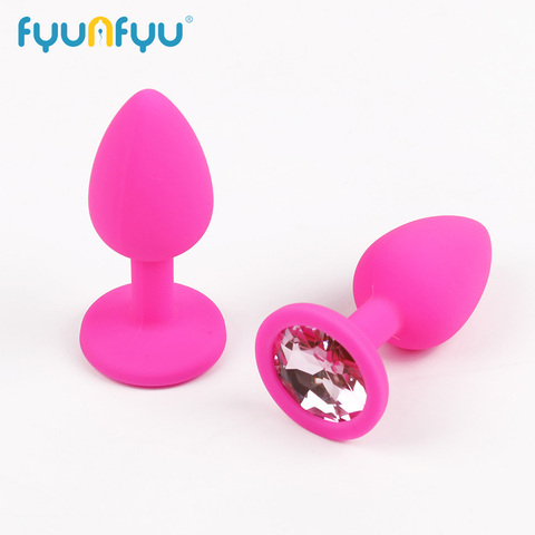 1 PC Sexy Anal Plug Unisex Backyard G-spot Stimulating Silicone Butt Plug Booty Beads Crystal Jewelry Sex Toys Lover Gift ► Photo 1/6