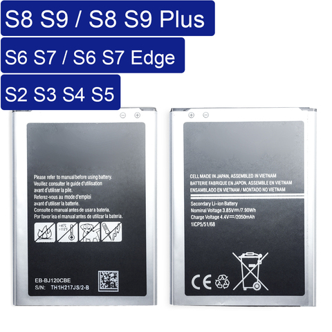 Battery For Samsung S2 S3 S4 S5 S6 S7 S8 S9/ S6 S7 Edge/ S8 S9 Plus Bateria For Samsung Galaxy J1(2016) EB-BJ120CBE EB BJ120CBE ► Photo 1/6