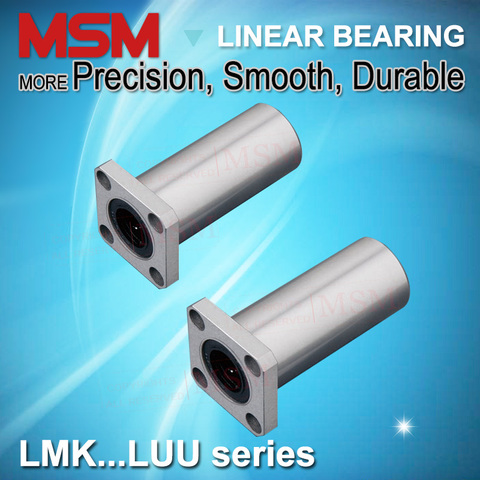 2pcs MSM Long Type Square Flange Linear Bearings LMK6LUU LMK8LUU LMK10LUU LMK12LUU LMK16LUU LMK20LUU CNC Parts Sliding Bushings ► Photo 1/4