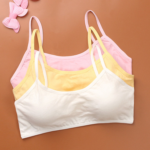 10-15y Girls Bras Soft Young Children Bra for Kids Teenagers Wire
