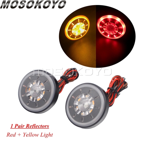 1 Pair Unviersal Motorcycles LED Brake Indicator Reflector Turn Signal Light For Kawasaki Z-125 Pro  Honda Grom/Ruckus 150/250 ► Photo 1/6