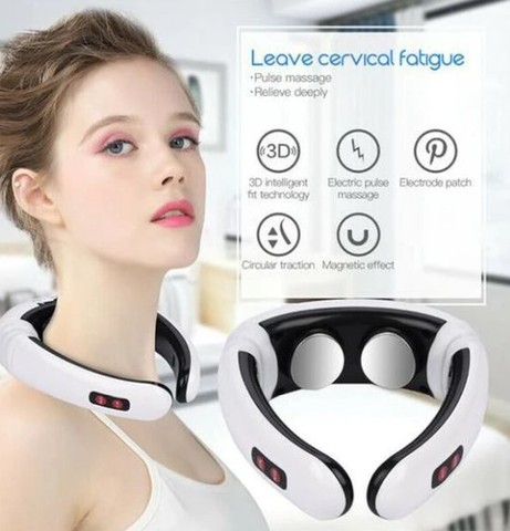 USB charging Neck Massager Pulse Back 6 Modes Power Control Far Infrared Heating Pain Relief Tool Health Care Relaxation Machine ► Photo 1/5