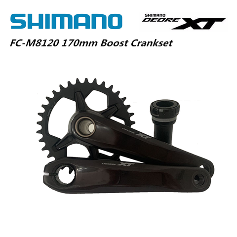 SHIMANO XT M8100 M8120 12s MTB Crankset Mountain Bike 1x12Speed 170mm 175mm 32T 34T 36T MT800 Bottom Bracket Original Shimano ► Photo 1/6