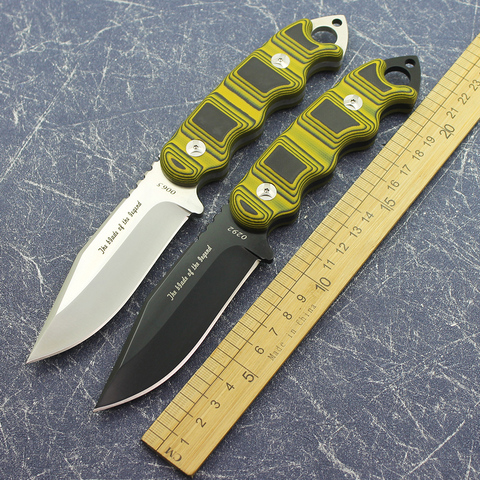 9CR18MOV Blade Two-Color G10 Handle Outdoor Camping Survival Tactics FIxed Guard Hunting Knife EDC Tool ► Photo 1/6